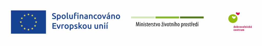 Loga: Spolufinancováno Evropskou unií, Ministerstvo životního prostředí, Dobrovolnické centrum